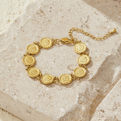 Lara Gold-Tone Medallion Bracelet