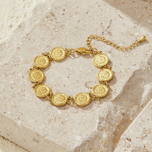Lara Gold-Tone Medallion Bracelet