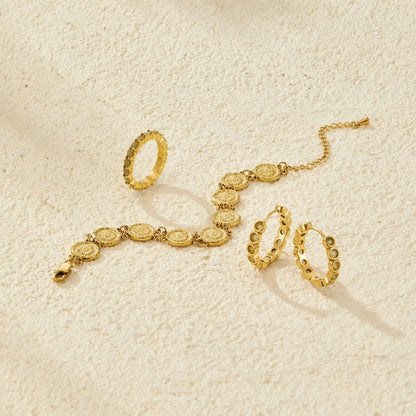 Lara Gold-Tone Medallion Bracelet