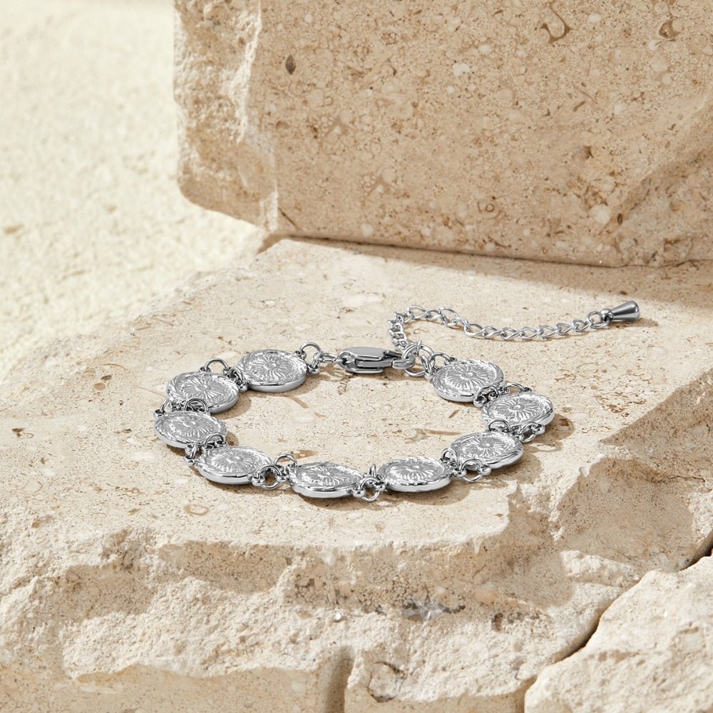 Lara Silver-Tone Medallion Bracelet