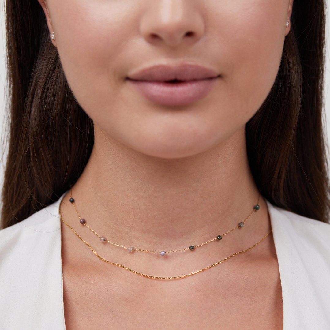 Alana Layered Gold-Tone Stone Necklace