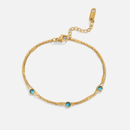 Athena Layered Blue Crystal Bracelet