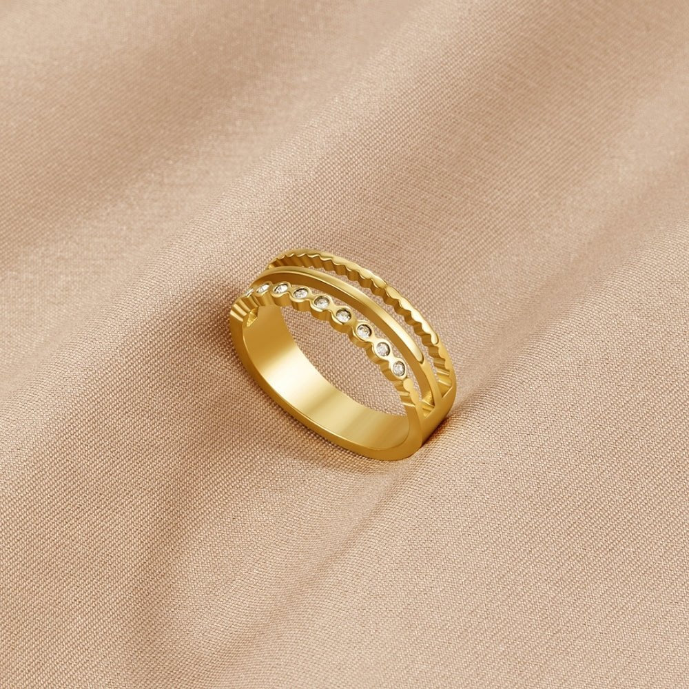 Elowyn Layered Crystal Ring