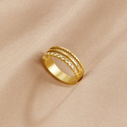 Elowyn Layered Crystal Ring