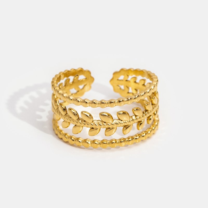 Marissa Gold-Tone Leaf Ring