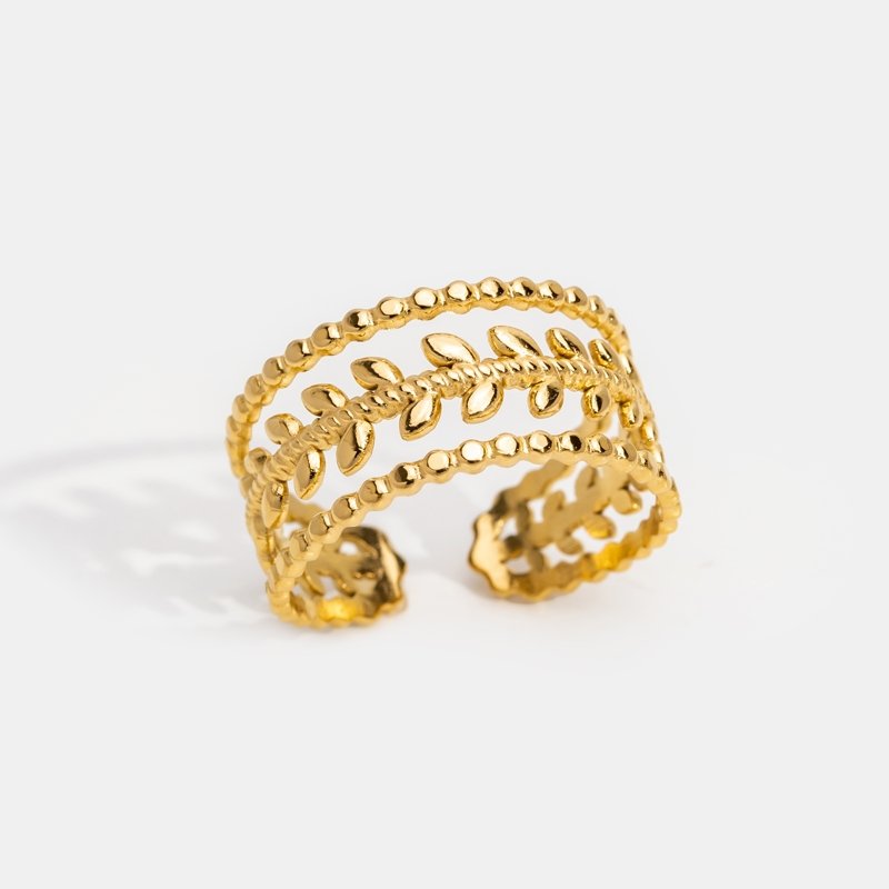 Marissa Gold-Tone Leaf Ring