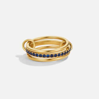Layered Kaili Blue Crystal Ring