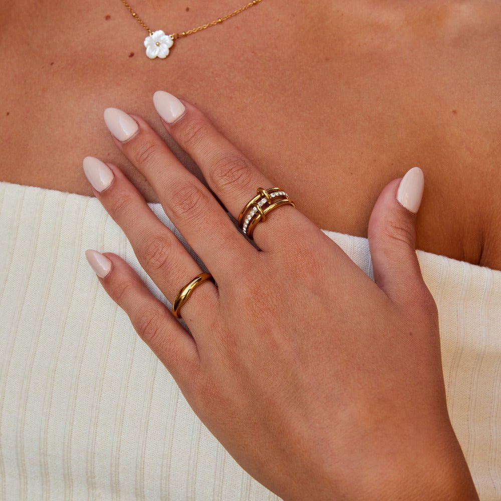 Layered Kaili Gold-Tone Ring