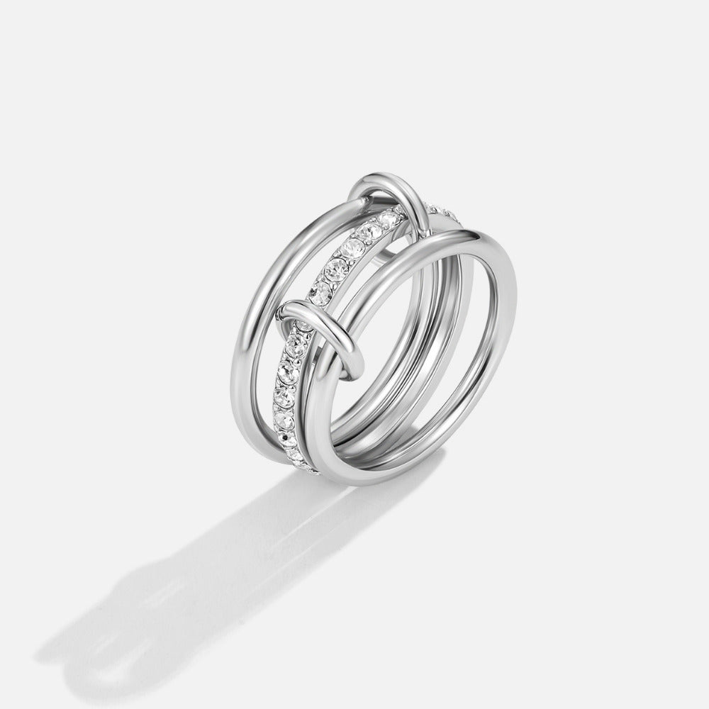 Kaili Silver-Tone Layered Ring