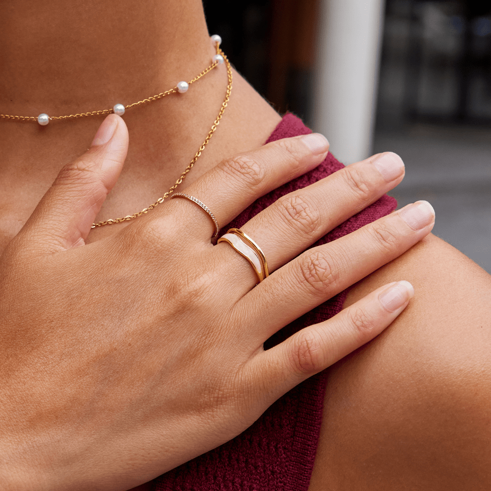 Sahara Gold-Tone Layered Ring