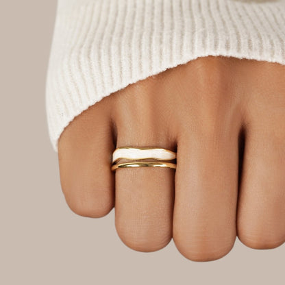 Sahara Gold-Tone Layered Ring