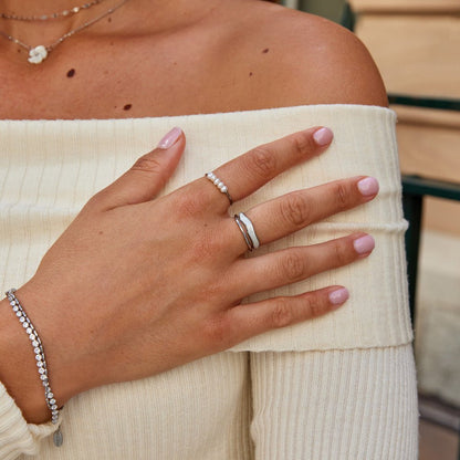 Sahara Silver-Tone Layered Ring
