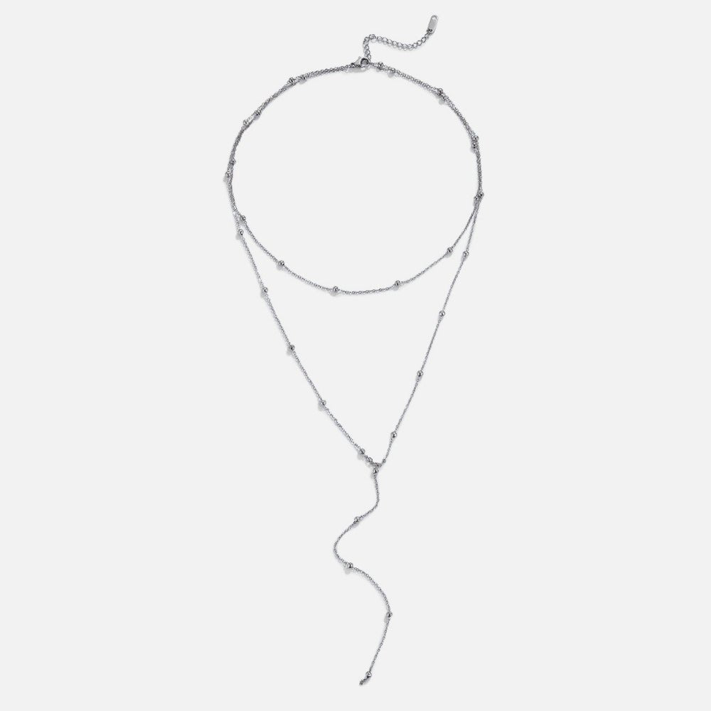 Amara Layered Silver-Tone Tassel Necklace
