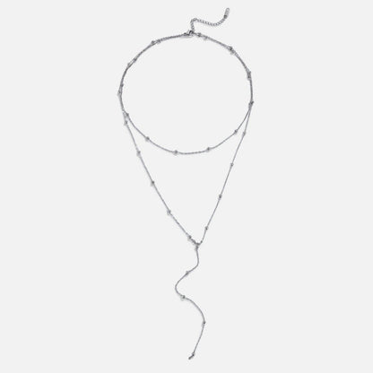 Amara Layered Silver-Tone Tassel Necklace