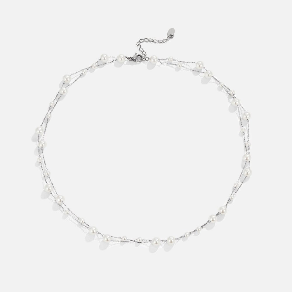 Tori Pearl Silver-Tone Layered Necklace
