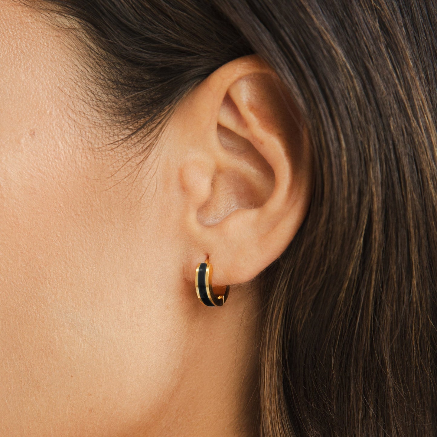 Leigh Black Hoops