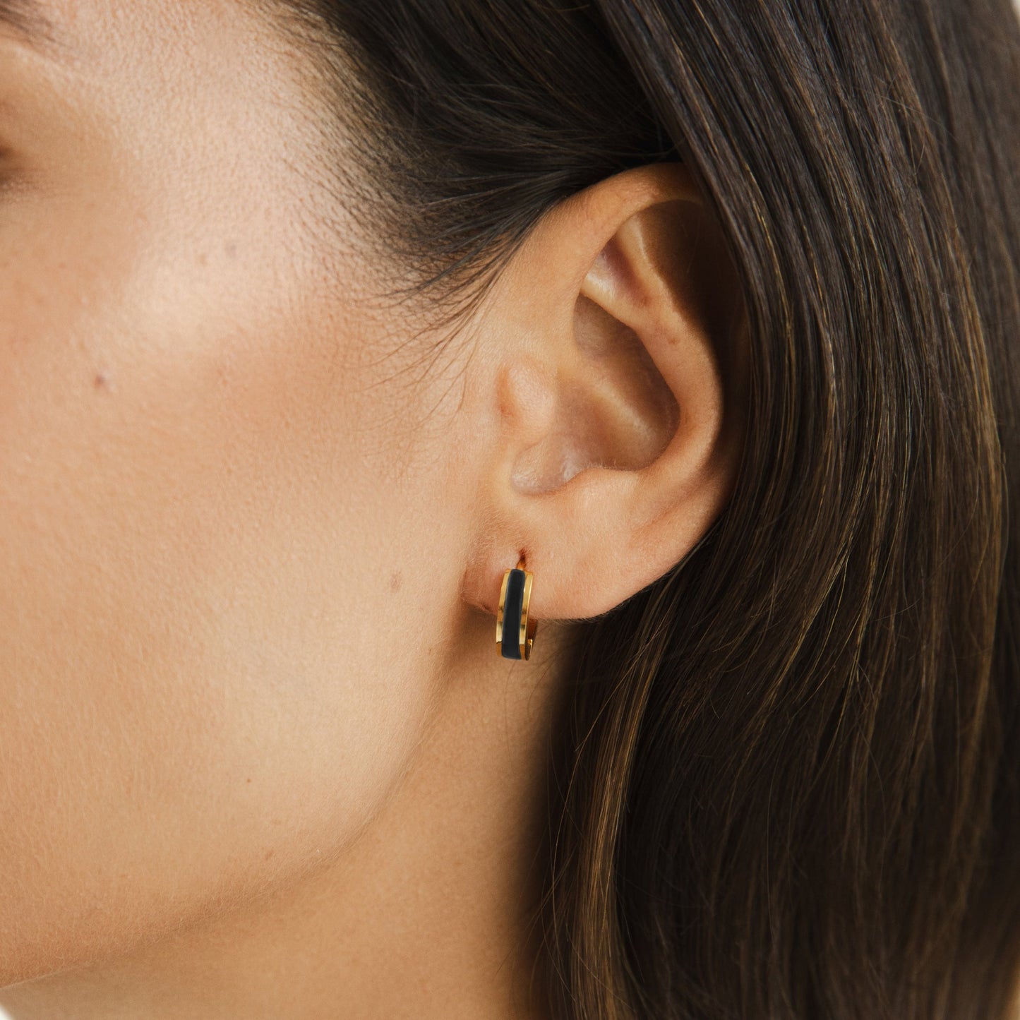 Leigh Black Hoops