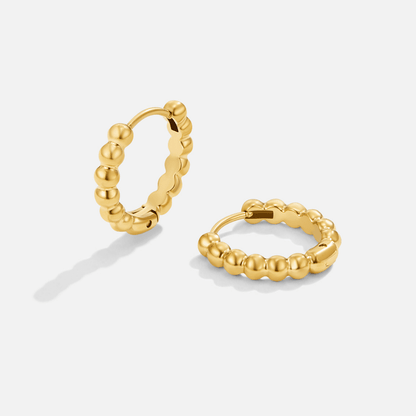 Leona Gold-Tone Beaded Hoops