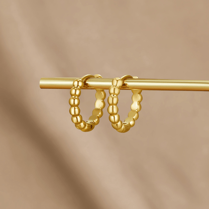 Leona Gold-Tone Beaded Hoops