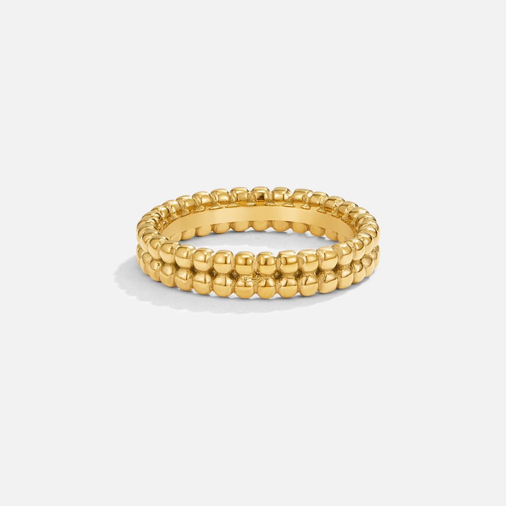 Leona Gold-Tone Beaded Ring