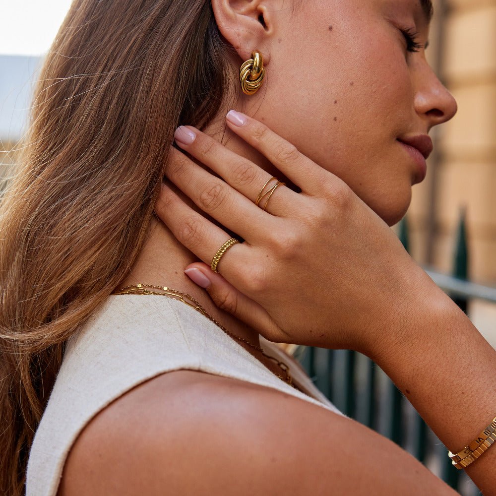 Leona Gold-Tone Beaded Ring