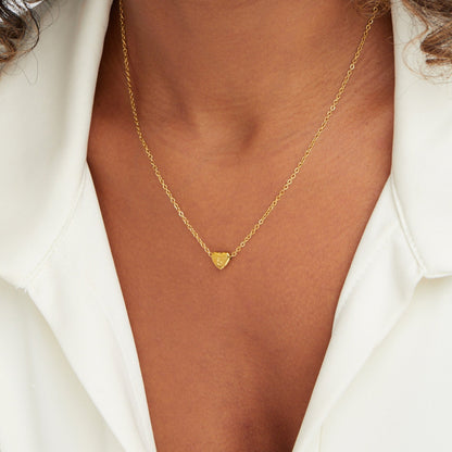 Letter Heart Pendant Necklace