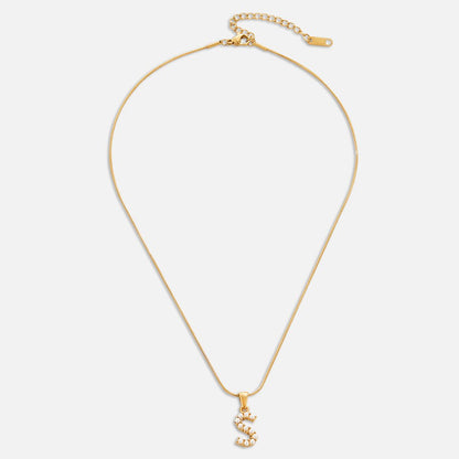 Pearl Initial Charm Necklace
