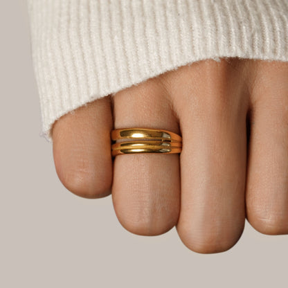 Lia Gold-Tone Layered Ring