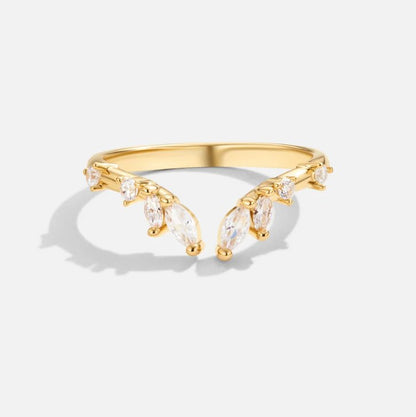 Lily Gold-Tone Crystal Vine Ring