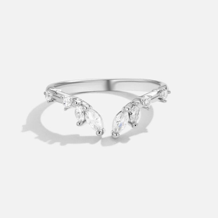 Lily Silver-Tone Crystal Vine Ring