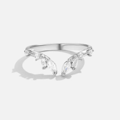 Lily Silver-Tone Crystal Vine Ring