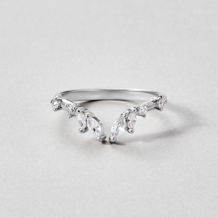 Lily Silver-Tone Crystal Vine Ring