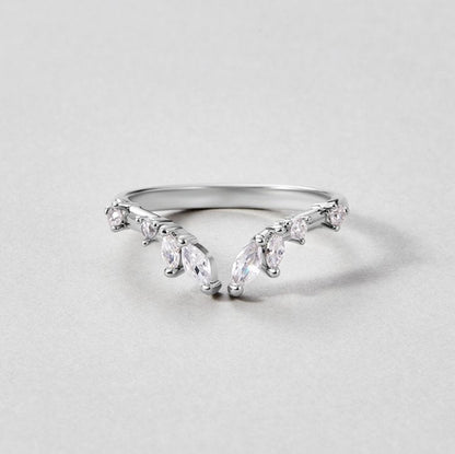 Lily Silver-Tone Crystal Vine Ring