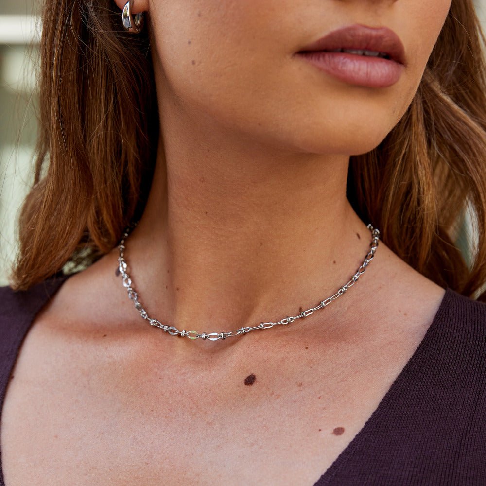 Silver-Tone Link Chain Necklace