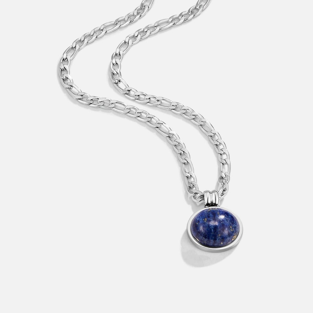 Liza Lapis Blue Silver-Tone Necklace