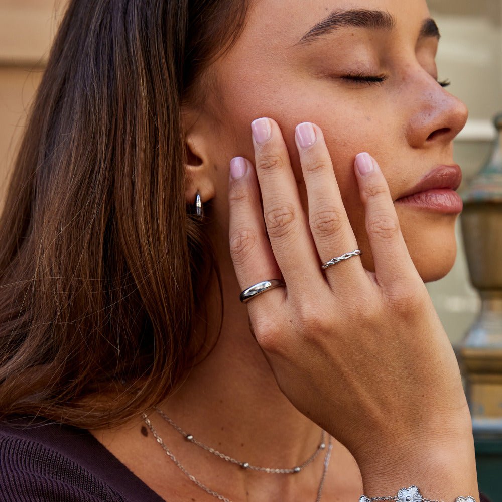 Lois Silver-Tone Band Ring