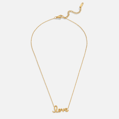 Love Script Pendant Necklace