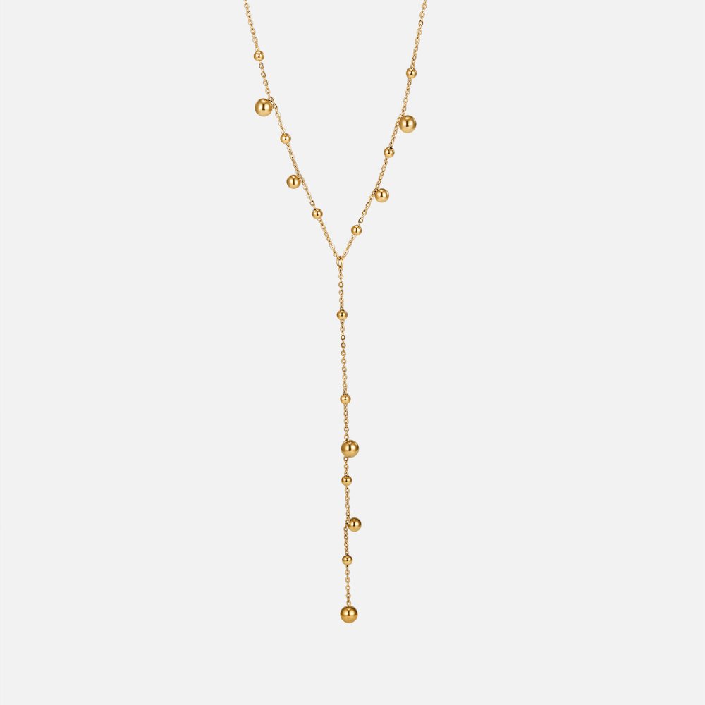 Lovi Gold-Tone Beaded Tassel Necklace