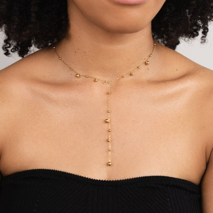 Lovi Gold-Tone Beaded Tassel Necklace