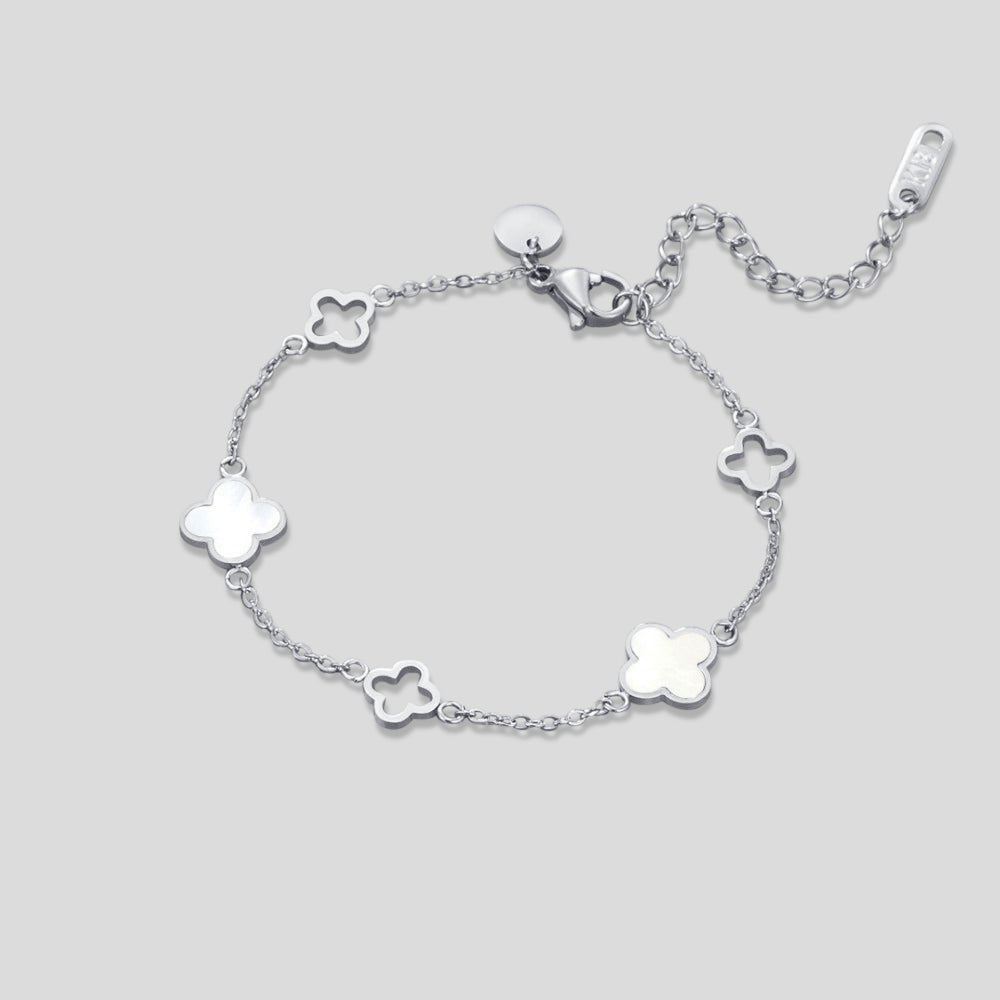 Lucia Silver-Tone Clover Bracelet