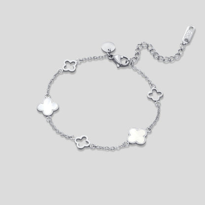 Lucia Silver-Tone Clover Bracelet