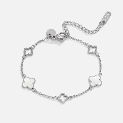 Lucia Silver-Tone Clover Bracelet