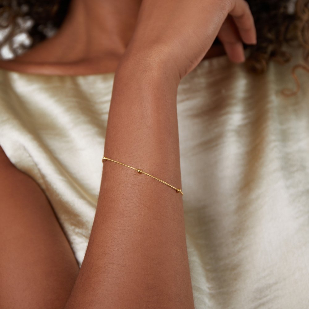 Luna Gold-Tone Beaded Bracelet