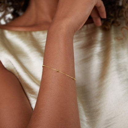 Luna Gold-Tone Beaded Bracelet