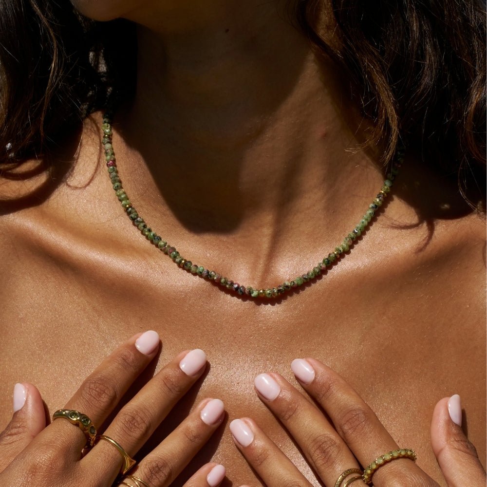 Lush Green Bead Necklace
