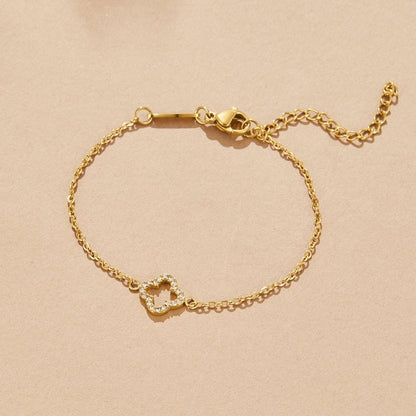 Crystal Clover Bracelet