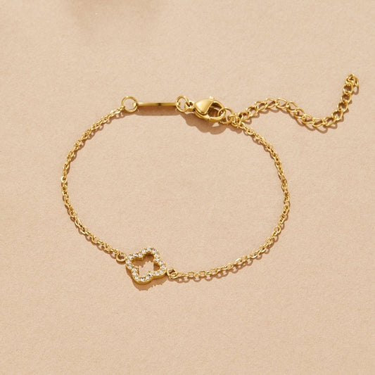 Crystal Clover Bracelet
