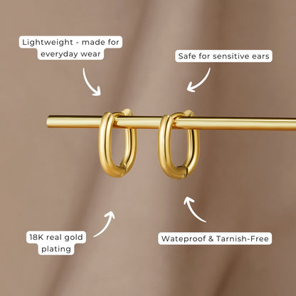 Madison Gold-Tone Hoop Earrings
