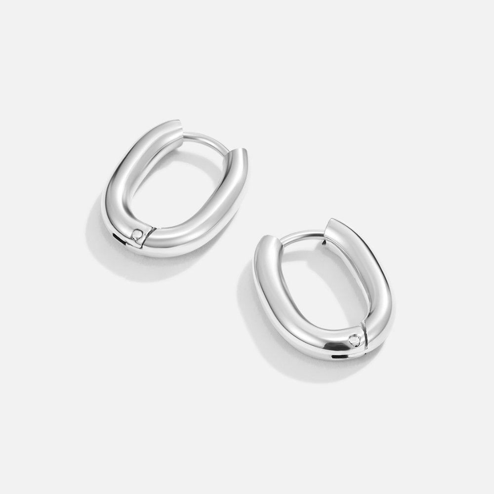 Madison Silver-Tone Hoops
