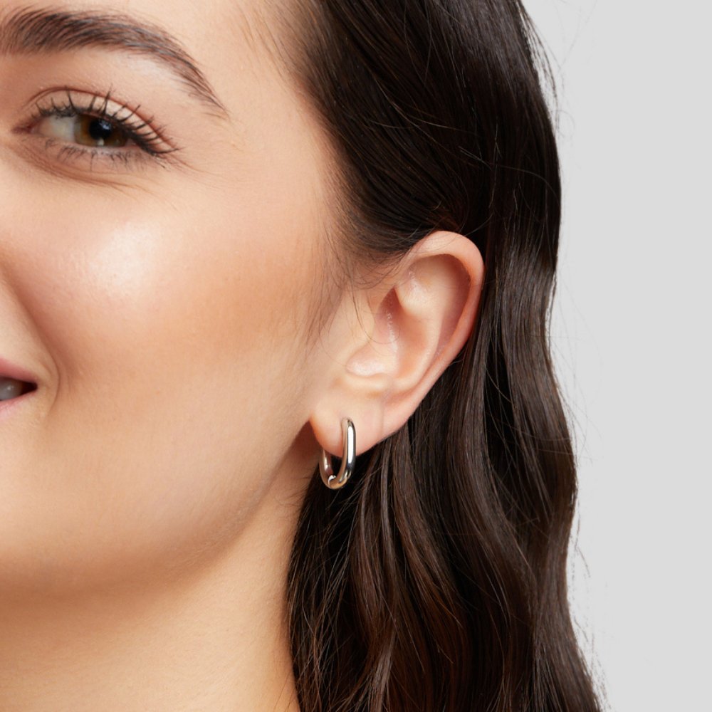Madison Silver-Tone Hoops